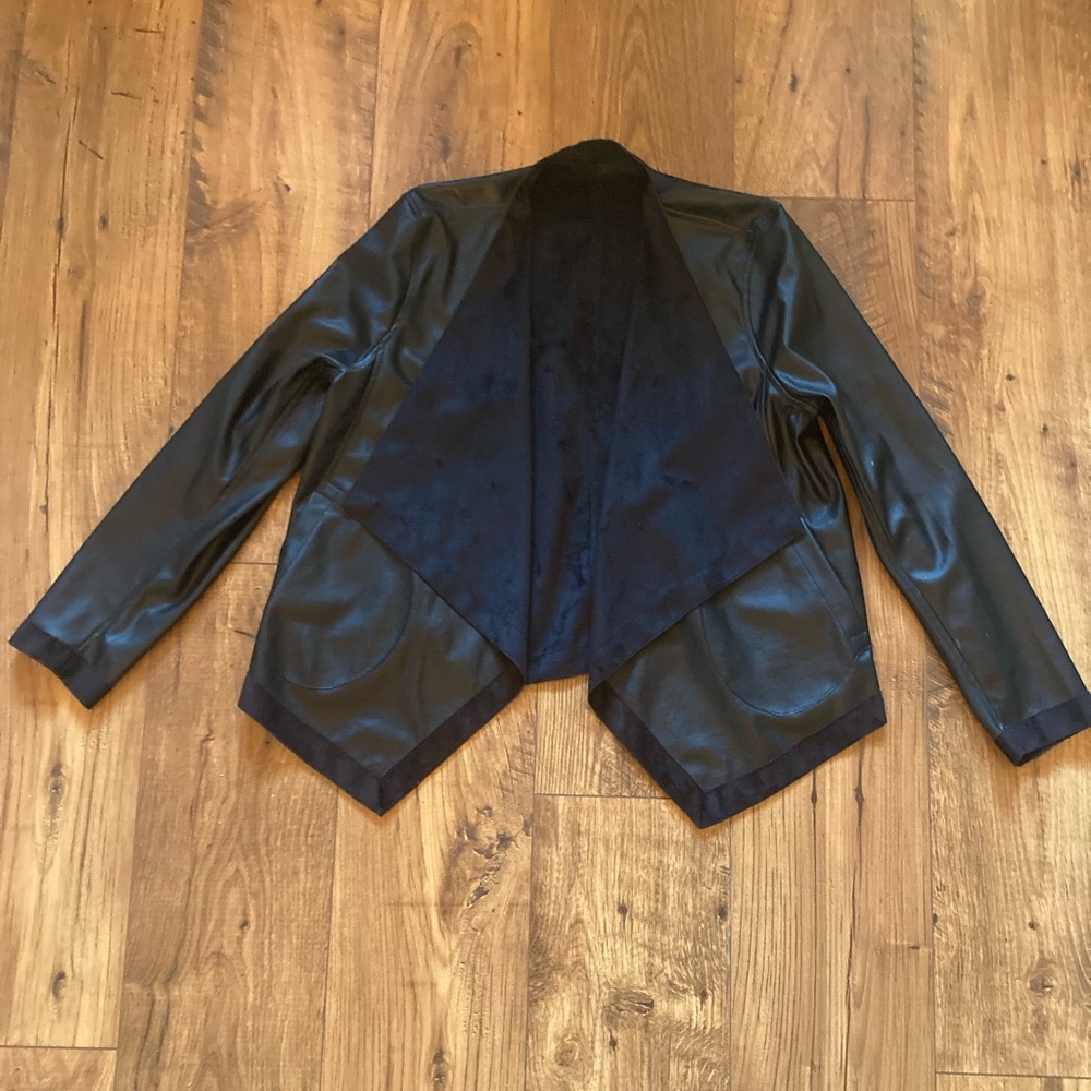 Teaggan black leather/suede jacket